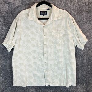 Nat Nast Shirt Mens XL Gray Floral Silk Blend Hawaiian 2018 Comfort Lightweight